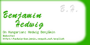 benjamin hedwig business card